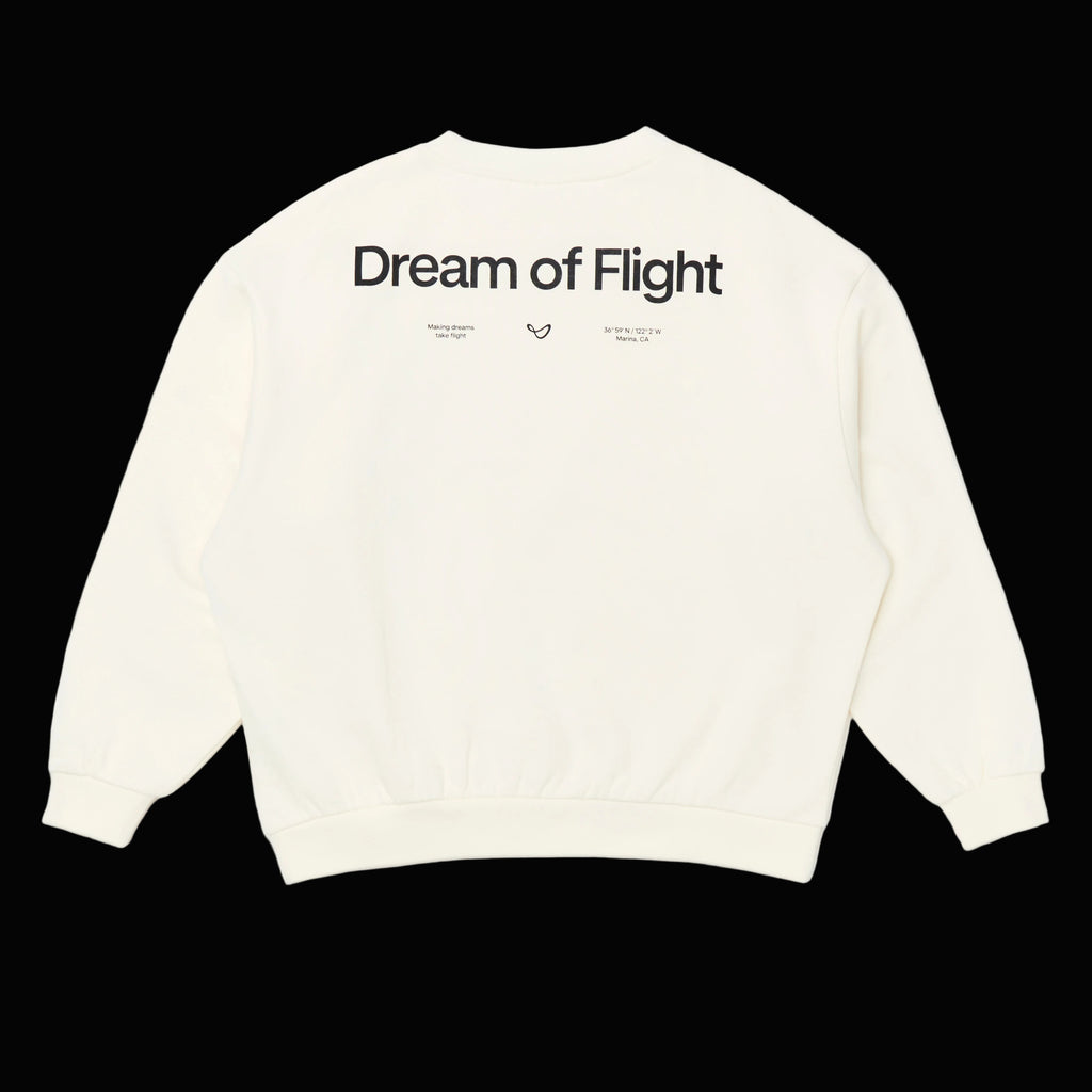 Crewneck "Dream of Flight" Sweatshirt (White)
