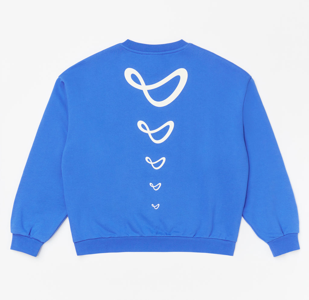 Crewneck "Heart" Sweatshirt (Blue)