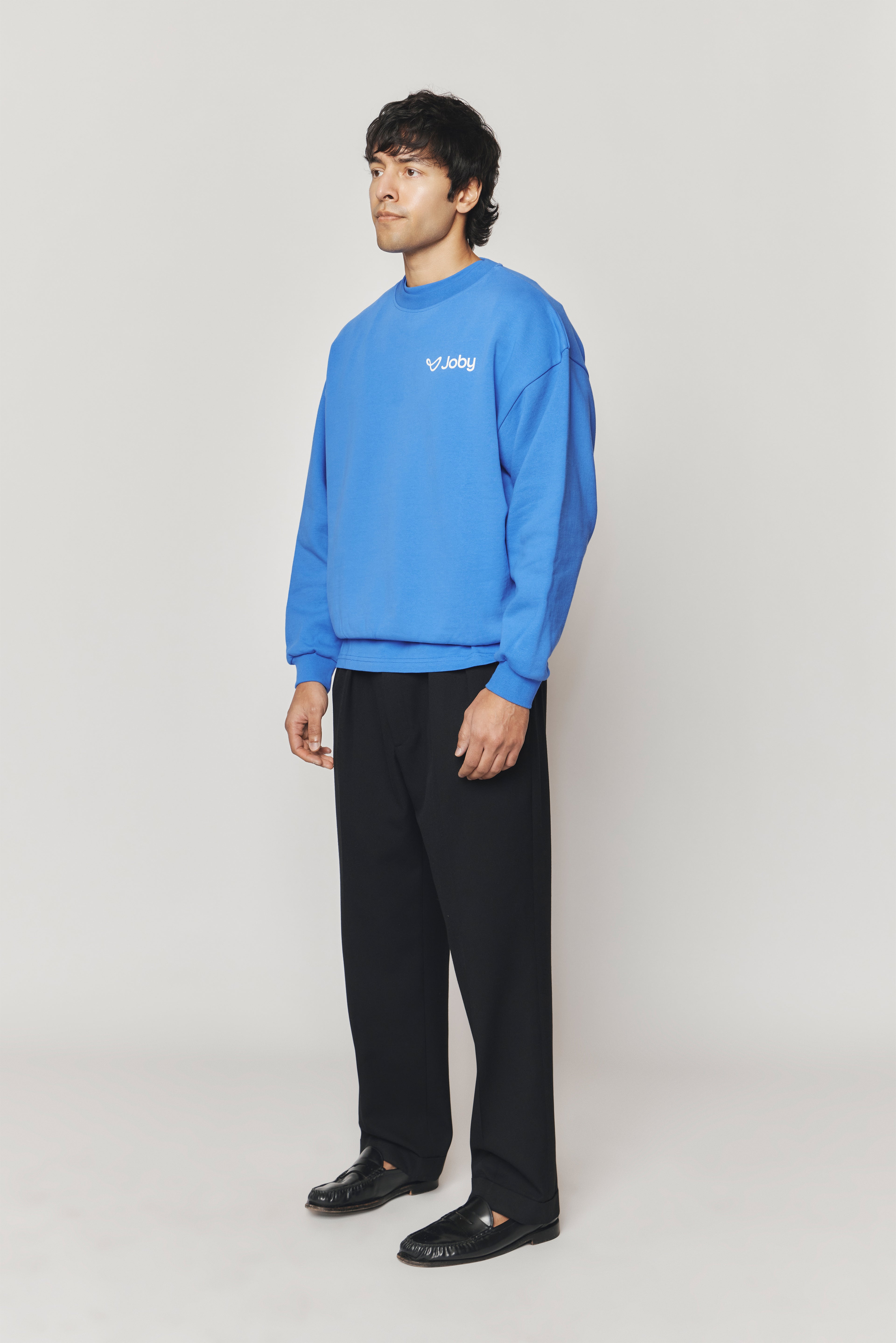 Crewneck "Heart" Sweatshirt (Blue)