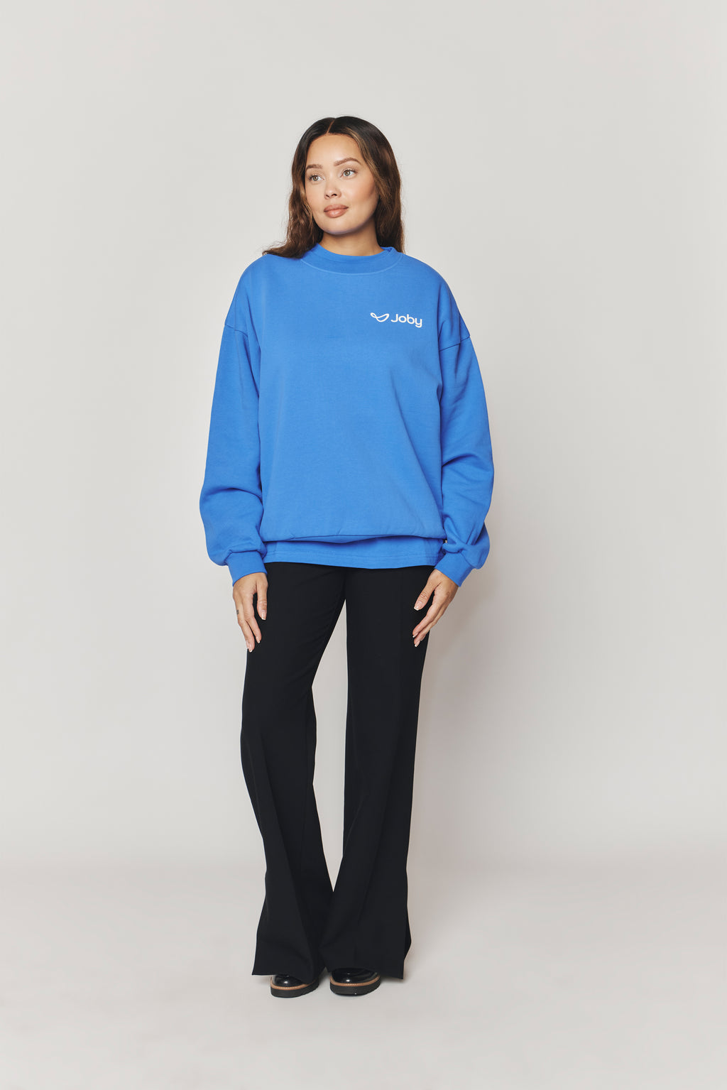 Crewneck "Heart" Sweatshirt (Blue)