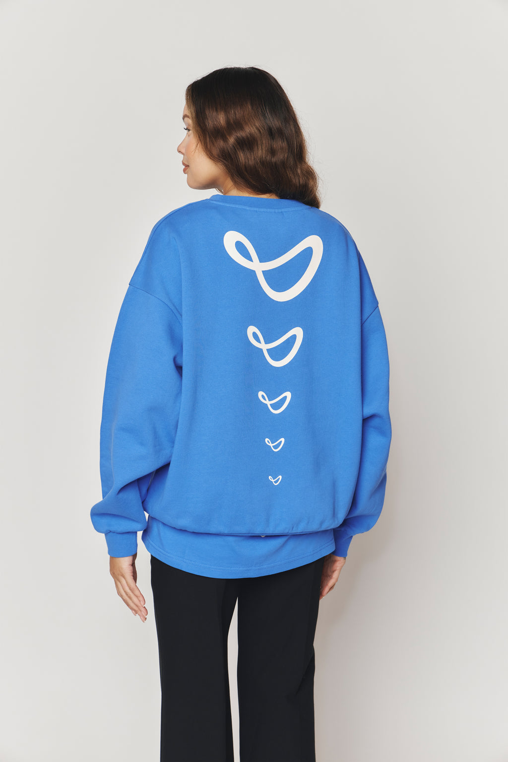 Crewneck "Heart" Sweatshirt (Blue)