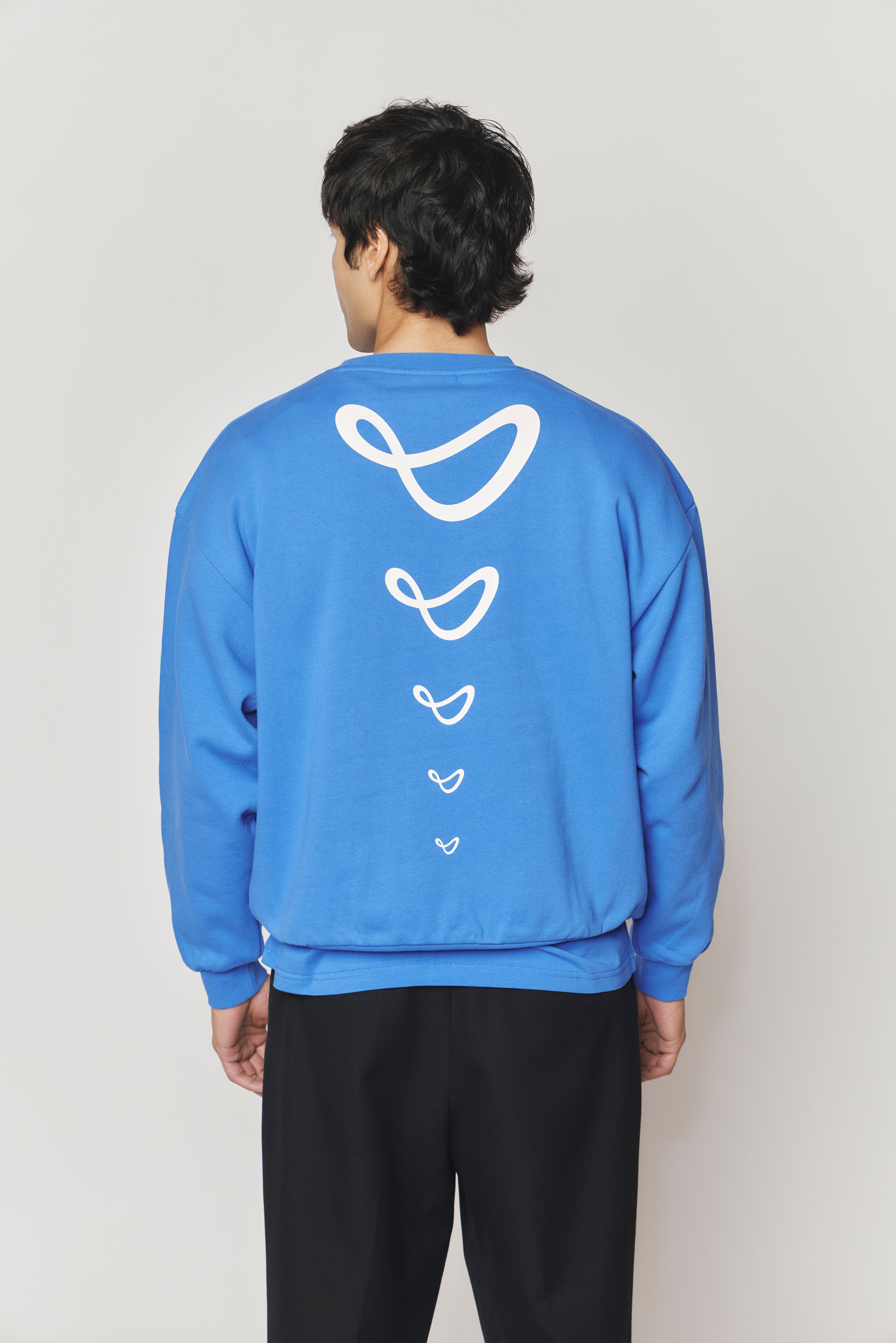 Crewneck "Heart" Sweatshirt (Blue)