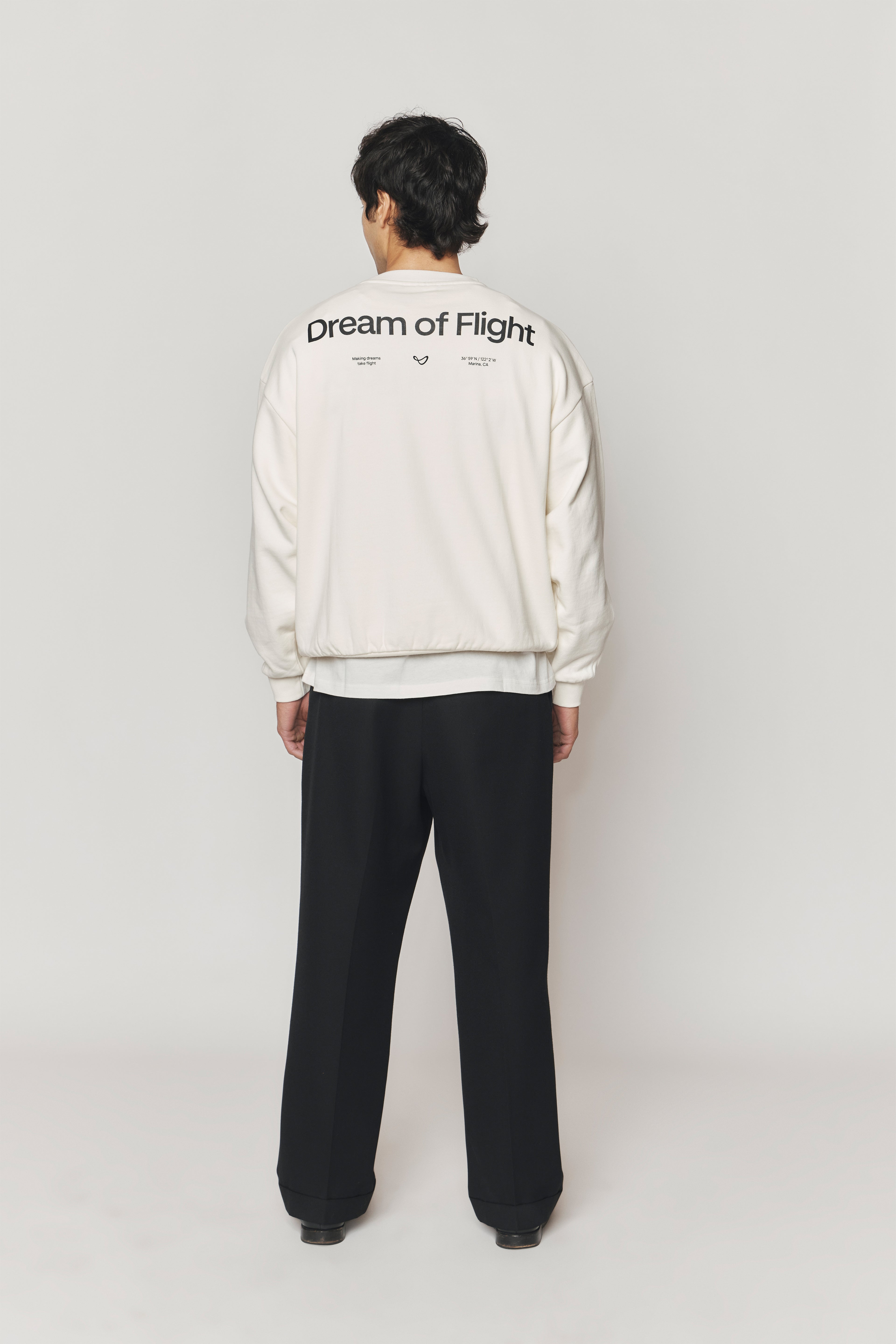Crewneck "Dream of Flight" Sweatshirt (White)