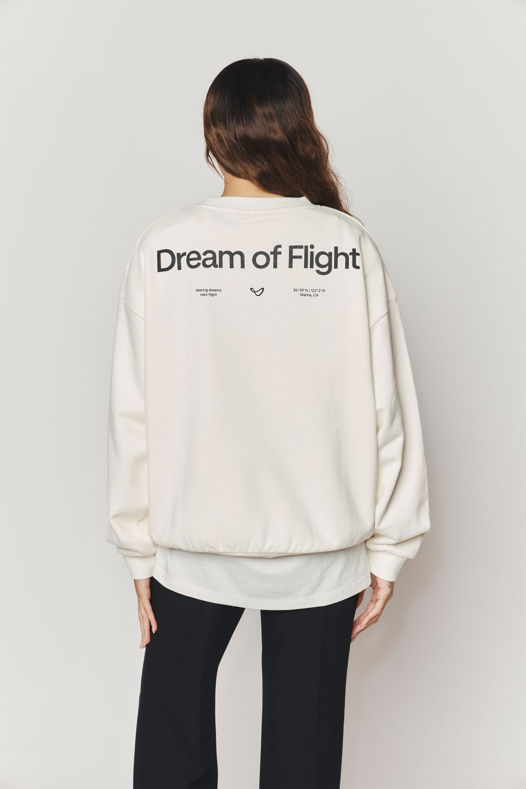 Crewneck "Dream of Flight" Sweatshirt (White)